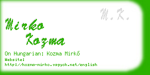 mirko kozma business card